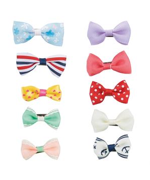 Mašlička s kovovou sponou [10ks] 4x5,5cm 6x4,5cm