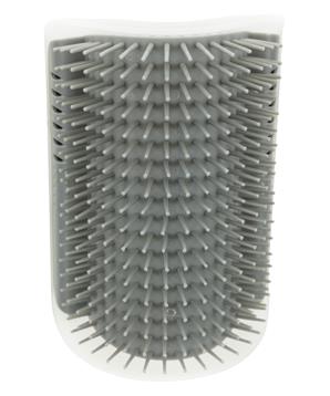 Masážní kartáč k upevnění na roh 8 x 13 cm šedý