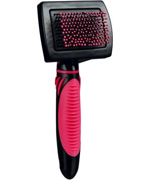 Jemný kartáč finišák pro kočky, plastový 7 x 16 cm