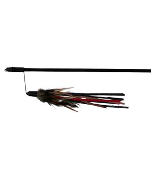Udice s koženým střapcem a peřím 50 cm