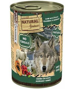 Natural Greatness jehněčí, papaya, brusinky, konzerva pro psy 