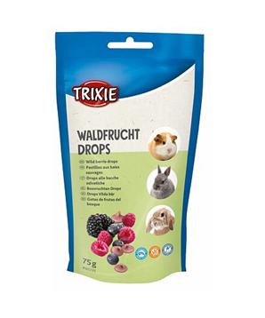 WILD BERRY drops, pamlsek pro hlodavce s lesními plody, 75 g