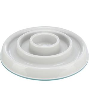 Miska k pomalému krmení, design kruhy, 0,45 l/ø 23 cm, plast/TPR, šedá
