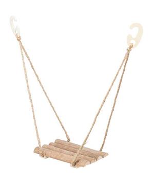 Závěsná houpačka, borové dřevo, 19,5 x 19,5 x 27 cm