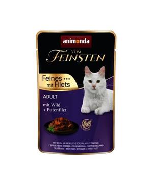 Vom Feinsten Adult FEINES m.Fillets - zvěřina + krůtí filet, kapsička pro kočky