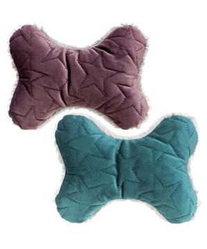 Xmas Bone - kost se zvukem, hračka pro psy, samet/plyš, berry/petrolejová