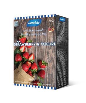 SMOOKIES Premium STRAWBERRY - jahodové sušenky 100% human grade, 