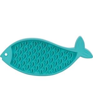 Lick’n’Snack RYBA - podložka k pomalému krmení, 28 cm, petrolejová