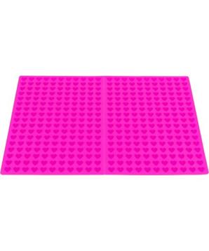 Podložka na pečení  SRDÍČKA, 38 x 28 cm, silikon, růžová