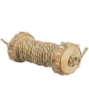Rolka s mořskou trávou - hračka pro hlodavce, dřevo, 5 x 18 cm