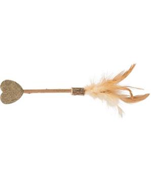 Lízátko SRDCE s Matatabi a peřím, 23 cm