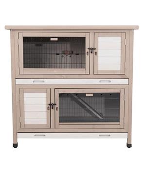 NATURA králíkárna s tepelnou izolací, 2 patra, 116 x 113 x 65 cm, šedá