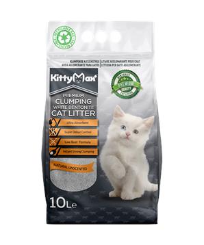 KITTYMAX hrudkující, bezprašný bílý bentonit  