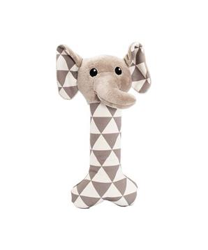 Plátěná kost s hlavou slona, se zvukem, krémová/šedá, HipHop