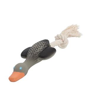 Divoká husa MINI s bavlněným lanem, se zvukem, šedá,růžová, HipHop