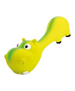 Hrošík ležící - tvar činky, se zvukem,  latex, zelená, HipHop