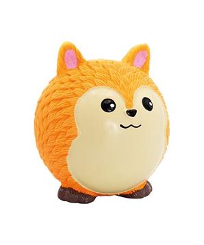 Míček v designu Totoro liška, se zvukem, latex, oranžová, HipHop