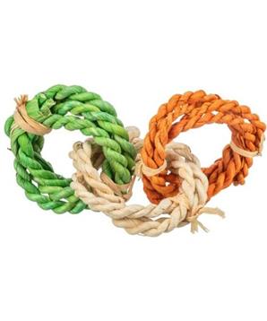 Kroužky - přírodní hračka pro hlodavce, kukuřičné listy