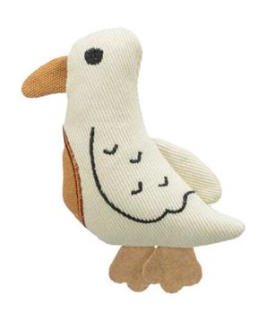 Bird - ptáček 13 cm, hračka pro kočky, tkanina, krémová