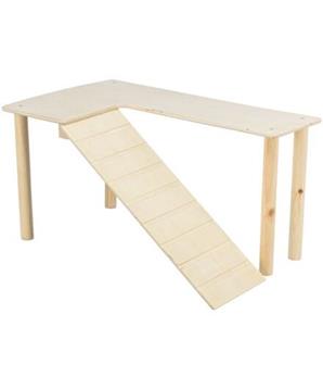 Platforma s rampou pro myšky, křečky 47 x 25 x 30 cm, dřevo