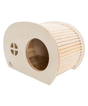 PetBuddy karavan, přírodní domek,  34.5 x 20 x 22 cm, borové dřevo