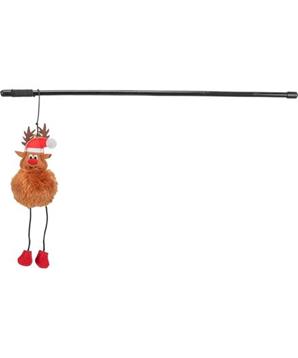 Xmas Reindeer Rod - vánoční hrací prut se sobem, plast/plyš