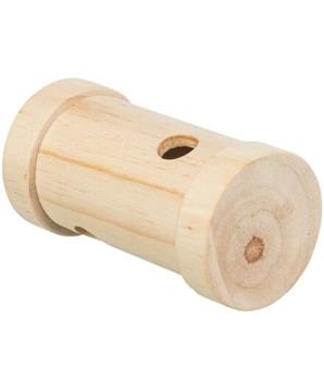 Váleček na pamlsky, hračka pro hlodavce, ø 6 × 11 cm, přírodní dřevo