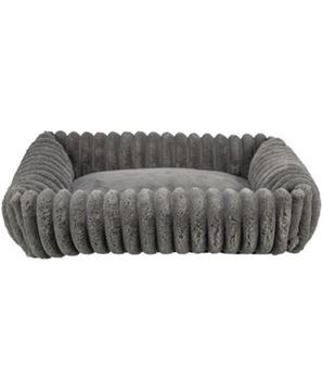 Pelech LONNI obdélníkový, manšestrový plyš, šedá