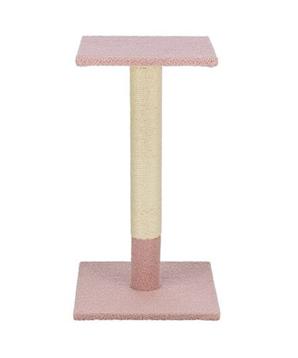 Škrabací sloupek BEANA, 69 cm, teddy plyš, starorůžová