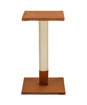 Škrabací sloupek BEANA, 69 cm, králičí plyš, rezavá