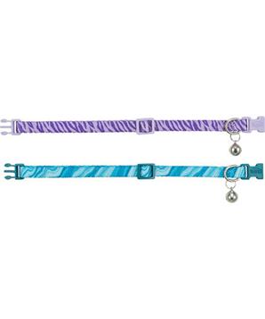 Obojek pro kočky, batika, s rolničkou, různé barvy