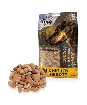 KIDDOG SUPER PREMIUM 100% kuřecí srdíčka sušená mrazem 