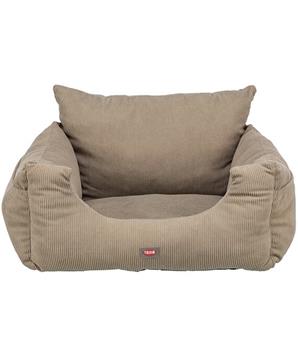 Sedačka / pelech do auta, 55 x 50 x 30 cm, šedobéžová