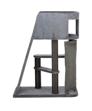 Škrabadlo ACTIVE, 96 x 38 / 122 cm, s lezeckou rampou, šedá