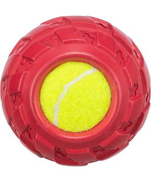 Tenisový míč v pneumatice ø 7.5 cm, hračka pro psy, přírodní guma