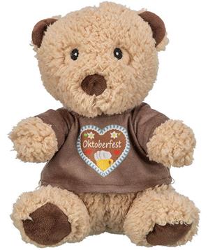 Oktoberfest Teddy, plyšový medvídek bez zvuku,  béžová/hnědá - LIMITOVANÁ NABÍDKA
