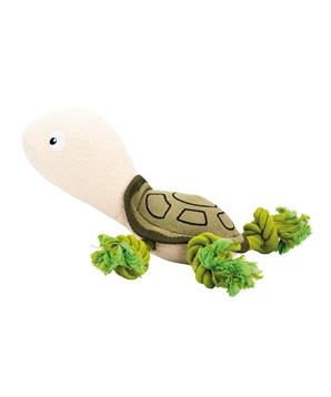 Mořská želva, látková hračka s bavlněnými uzly, HIPHOP DOG, zelená/krémová