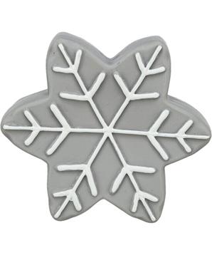 Vánoční hvězdička, se zvukem, 10 cm, latex, šedá