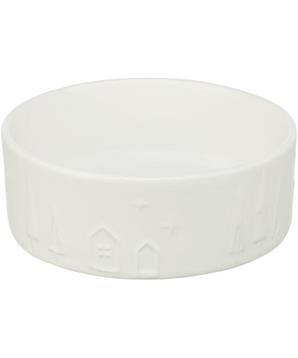 Vánoční keramická miska, bílá