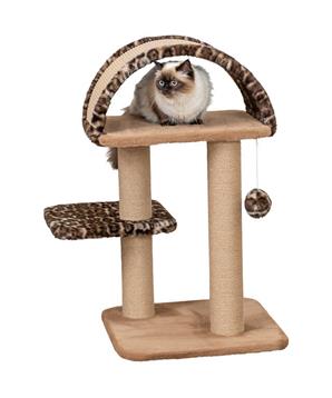 Škrabadlo LEO, 2 podesty, oblouk, míček,  85 cm, hnědá