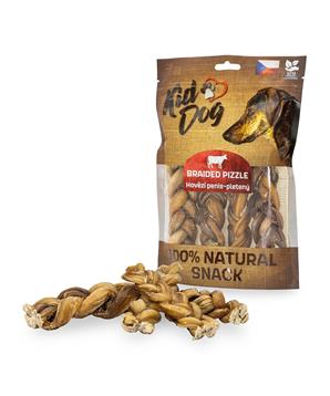 KIDDOG 100 % Natural Snack, hovězí penis pletený 12 cm