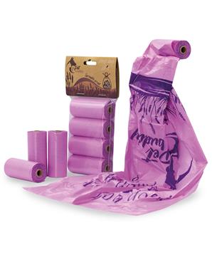 PetBuddy sáčky na exkrementy LEVANDULE 4 role/ á 20 sáčků s potiskem a vůní