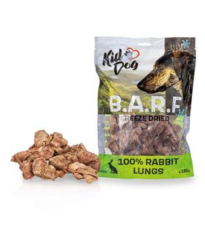 KIDDOG B.A.R.F. 100 % Rabbit Lungs freeze dried - králičí plíce sušené mrazem 180 g