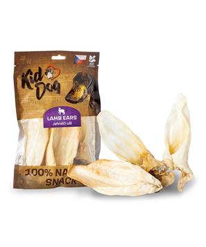 KIDDOG 100% Natural Snack, jehněčí ucho celé se záuškem 