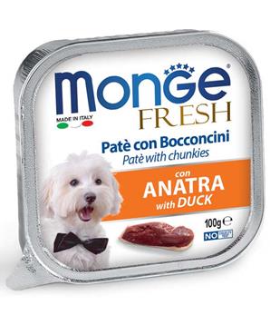 MONGE FRESH - paštika a kousky s kachnou pro psy