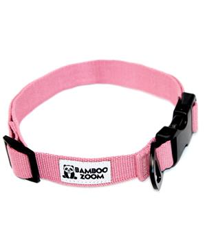 Bamboo Zoom Obojek pro psy růžový S