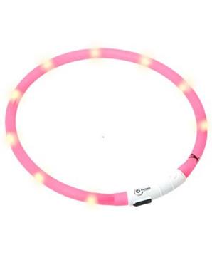 Karlie LED světelný obojek růžový obvod 20-75cm