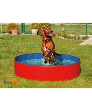 Karlie Skládací bazén pro psy modro/červený 120x30cm