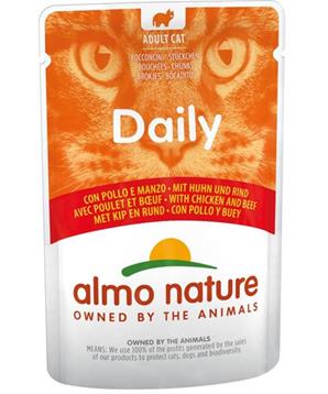 Almo Nature Daily Menu cat kaps. Kuře a hovězí 