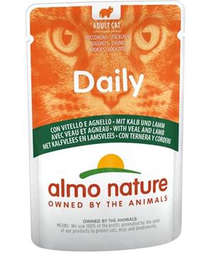 Almo Nature Daily Menu cat kaps. telecí a jehně 